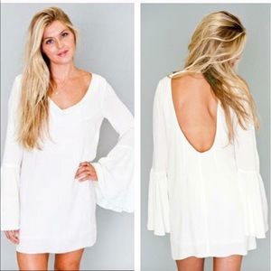 Show me Your MuMu White Chiffon Crisp Dress